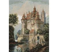 PANNA - Kit de punto croce contato - Castello in Montagna - ZU-1280 - Kit ricamo completo - tesutto Aida - 36.5 x 27.5 cm - Per adulti