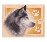 Set punto croce Panna "Siberian Husky", 32x26cm, schema di conteggio