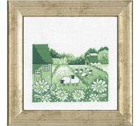 Set punto croce Permin "Pecore", schema per il conteggio, 12x12cm, 13-5434