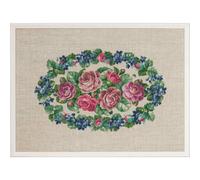 Set punto croce Permin "Rose", schema per il conteggio, 60x44cm, 90-9585