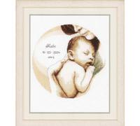 Set punto croce Vervaco "Mamma e bebè", schema contato, 23x21cm