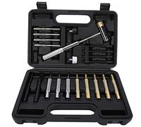 Set Punzoni 21 Pezzi, Kit Utensili per Buco Rotondo in Acciaio e Ottone, Organizzatore - Pinze per, Punzoni Cuoio, Manutenzione e Installazione Meccanica