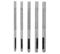 Set Punzoni Cavi per Pelle 5 Pezzi in Acciaio Argento