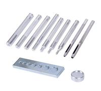 Set Punzoni Fori 11pz Set 2,5mm 201 45 Acciaio 633 655 7 in 1 Setter Base