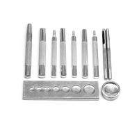 Set Punzoni Fori Set Rivetti 11pz Set 45# Acciaio 633 655 7 in 1 Setter Base