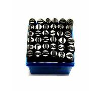 SET PUNZONI STAMPINI ALFANUMERICI 36 PZ KIT DA 8 MM LETTERE E NUMERI CUSTODIA PL