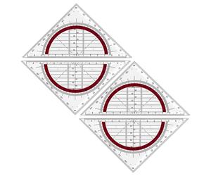 Set quadrato 180 gradi goniometri matematici multifunzione geometria strumento di misurazione per ingegneria disegno goniometro con scale di misurazione