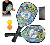 Set Racchette Paddle - Impugnatura Leggera Antiscivolo Con Borsa Custodia | Racchetta da Paddle per Bambini | per Bambini e Adulti, Pratica Quotidiana, Allenamento di Base e Competizione