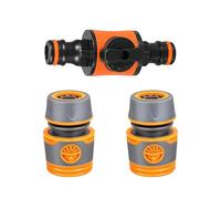 Set Raccordi Per Tubi Da Giardino A Connessione Rapida 2 Accoppiatori Femmine 1 Valvole A Doppia Interruzione Non Slip Superfici Per Tubo Irrigazione Perdite Annaffiatura Esterna