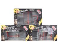Set rampa Skatepark con skate e bicicletta in miniatura