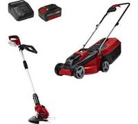 Set rasaerba a batteria Power X-Change GE-CM 18/30 + decespugliatore GE-CT 18 rosso/Nero