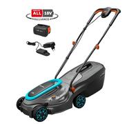 Set rasaerba a batteria PowerMax 32/18V P4A Consigliato per un'area max. di 200 m². Larghezza di taglio 32 cm Capacità cestello 30 l Alimentazione Batteria 18 V Li-Ion / 4 Ah Peso 10,2 kg Batteria e c