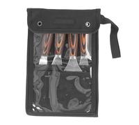 Set Raschietto per Stucco in Acciaio Inossidabile con Manici in Legno di Pino - Lame Lucidate a Specchio da 1 Pollice 2 Pollice 3 Pollice e 4 Pollice per Riparazione di Pareti