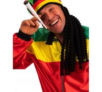 SET RASTA (CAPPELLO CON CAPELLI, SIGARO) SU CARTONCINO