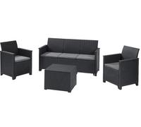 SET RATTAN KETER EMMA LOUNGE 5 POSTI DIVANO TAVOLO E POLTRONE