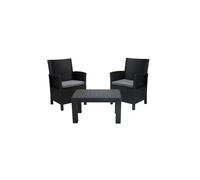 SET RATTAN TROPEA GRANDSOLEIL MIDOLLINO 2 POLTRONE + TAVOLINO + 2 CUSCINI