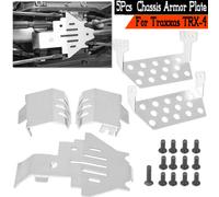 Set RC Telaio Armor Asse Pattino Piastre per Traxxas TRX4 Protezione Argento
