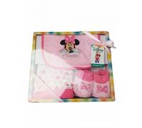 Set regalo 3pz bavetta bavaglino + cappellino scarpina cotone bimbo Disney baby