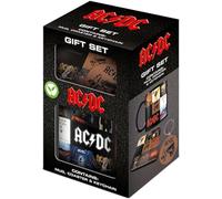Set regalo AC/DC (tazza, sottobicchiere e portachiavi) - Merchandising ufficiale, include tazza in ceramica di alta qualità, sottobicchiere e portachiavi, perfetto per gli appassionati del rock,