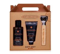 Set regalo Accentra MEN'S COLLECTION per uomo con gel doccia e bagno da 140 ml, balsamo dopobarba da 60 ml, apribottiglie con manico in legno, regalo per il compleanno e la festa del papà