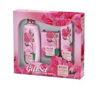 Set regalo alla rosa con shampoo da 330 ml, sapone da 80 g e crema mani da 75 ml