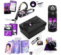 Set Regalo Arm-y, Merce K-pop JUNGKOOK J-HOPE JIN JIMIN RM SUGA V, Portachiavi Con Foto A Prova Di FESTA, 500ML Tazza Termica(Black-festa)