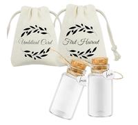 Set Regalo Barattoli in Vetro per Cordone Ombelicale e Primo Taglio di Capelli, Commemorazione Nascita, Regalo Baby Shower (personalizzato)