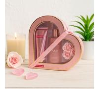 Set Regalo Beauty Face Complex in Scatola Elegante con Gel Doccia, Crema Corpo, Scrub e Accessori Selezionabili in 3 Varianti Idea Perfetta per Doni di Natale, Ricorrenze e Sorprese Femminili (Cuore)