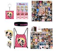 Set regalo Blackpink, Confezione regalo per fan dei Blackpink, Blackpink Rose Photocard, Blackpink Gadget Regali, Catola zaino APT rosa Confezione regalo Blackpink, Adesivi bracciale supporto telefono
