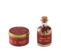 Set regalo candela e fiammiferi rosso