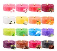 Set regalo candele profumate per donna,16 candele profumate per aromaterapia a forma fiore ghiaccio, realizzate in cera soia naturale, ideali per festa della mamma, Natale, San Valentino, compleanni