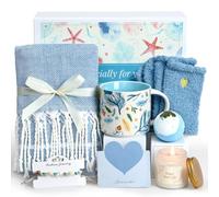 Set Regalo Compleanno Donna, Personalizzata Tazza & Candela Profumata & Sali da Bagno & Braccialetto & Teli da Mare, Regalo Rilassante per Amica, Sorella, Mamma, Migliore