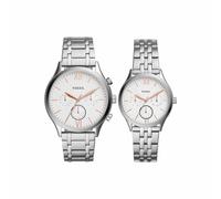 Set regalo composto da due orologi multifunzione Fenmore per lui e per lei con bracciale in acciaio