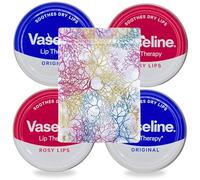 Set regalo con balsamo per le labbra con balsamo per le labbra alla vaselina, 2 labbra rosate e 2 originali in sacchetto di organza Glameno Drawsting