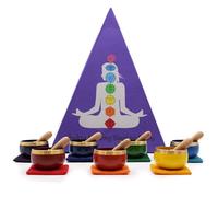 Set regalo con campana tibetana piramidale dei chakra