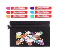Set regalo con custodia per bingo Dabber, borsa portaoggetti + 6 dabber e lavagna da bingo, pennarelli antigoccia, accessori per casa, club ed eventi