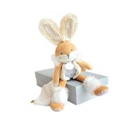 Set regalo - coniglietto di peluche con coperta 31 cm beige