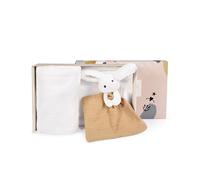 Set regalo con coniglietto fortunato coperta e coccoloso beige