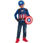 Set Regalo Costume Da Supereroe Di Captain America Per Ragazzi Età 3-4