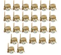 Set regalo da 30pz/25pz/20pz con vasetti di miele in vetro esagonale mini da 1,5 once, con mestolo per miele, ciondolo a forma di ape, corda di iuta, etichette adesive, panno di iuta, adatto per festa