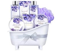 Set Regalo da Donna al Profumo di Lavanda 8 Pezzi | Regali di Compleanno per Donne, Set da bagno Ideali da Regalare alla Mamma o alla Moglie, Regali di Natale per Lei
