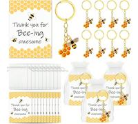 Set regalo di 36 pezzi per l'apprezzamento dei dipendenti, include simpatici portachiavi a forma di ape, biglietti di ringraziamento e sacchetti in organza, un regalo ispirazionale per i colleghi Lega