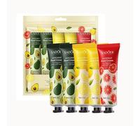 Set regalo di 5 confezioni di crema per le mani,crema idratante per la cura delle mani per mani secche e screpolate,mini crema per le mani adatta a tutte le pelli,regali per le donne con vitamina E(A)