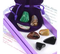 Set Regalo Di 7 Pietre Naturali Tumblestone Per La Guarigione Dei Chakra Reiki