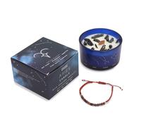 Set Regalo Di Candele In Cristallo E Bracciale In Pietra Del Vero Zodiacale
