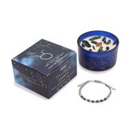 Set Regalo Di Candele In Cristallo Zodiacale E Bracciale In Gemme Di Smeraldo