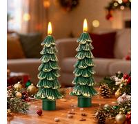 Set Regalo di Candele Natalizie, Candele Natalizie Regali Natale Donna, Set di Candele in Cera di Soia Naturale, Piccoli Regali di Natale per Decorazione per la Casa Camino Tavolo Festa