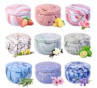 Set Regalo di Candele Profumate per Donna, 9 Candele per Aromaterapia in Cera di Soia, Regali per la Festa Della Mamma, Set di Candele Profumate per la Festa Della Natale, San Valentino, Bagno, Yoga