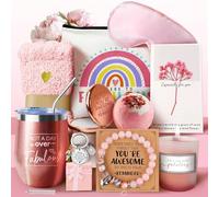 Set regalo di compleanno per donne, pacchetto di cura personale con cestino da bagno rilassante, regalo di Natale per mamma, sorella, migliore amica, moglie, figlia, nipote, colleghi, donne
