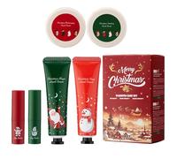 Set regalo di crema per le mani natalizia, 2 mini creme per le mani, 2 balsami per labbra natalizi e 2 creme screpolate per mani asciutte, regali di compleanno e Natale